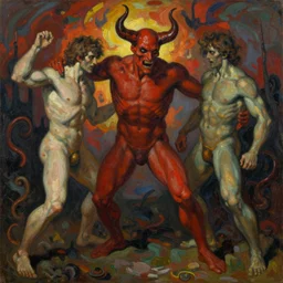 an oil on canvas painting of hell by jean - paul riopelle and michael sittow cryengine and trending on pixiv