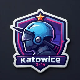 csgo team sticker, katowice 2 0 1 4 competition sticker, holo sticker, inspect in inventory image, highly detailed digital art, neon colors, highly saturated, made by valve corporation, detailed letters, team logo in center of image, simple design, team name displayed on sticker, fierce looking team logo