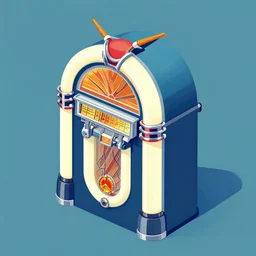 editorial illustration of isometric jukebox mads berg christopher balaskas
