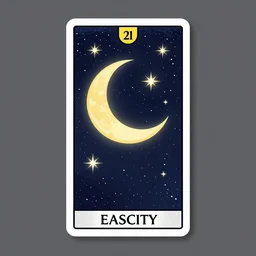 moon in tarot card style, tarot deck, symetric, fantasy, behance, pinterest, deviantart, artstation, weapons concept art, design, golden ratio, intricate, elegant, highly detailed, digital painting, 4 k