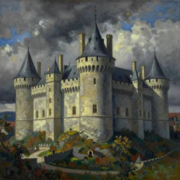 medieval castle, by elaine de kooning