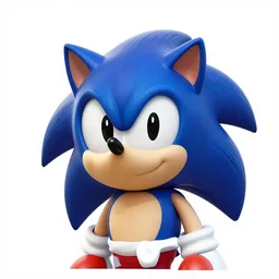 a portrait of Sonic the Hedgehog by Jack Kirby