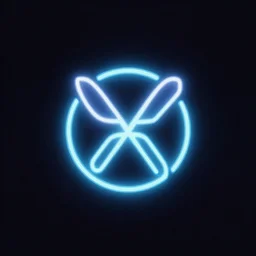 game logo, centred, neon, low detailed