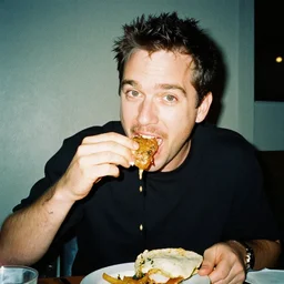 alex jones eating a huge twinkle, high definition, color film,