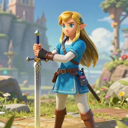 princess zelda finds the master sword, early cgi