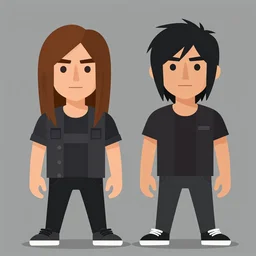 2 d character design, music group, vector art, digital art, portrait, 4 k, 8 k, sharp focus, smooth, illustration, concept art, rock band