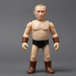 vladimir putin cosplay action man, stop motion vinyl action figure, plastic, toy, butcher billy style