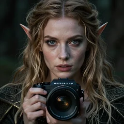 an emotionally intense hasselblad 4 0 mm f 1. 8 lens dramatic portrait closeup photograph by mert alas of morgan le fay, a powerful and ambiguous fae enchantress from the arthurian legends, gazing at the camera with an intelligent and knowing look