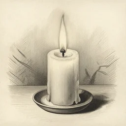 sketch of a beautiful candle flame, etching by louis le breton, 1 8 6 9, 1 2 0 0 dpi scan