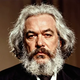 a photo of sam hyde as karl marx, portrait, ektachrome, closeup, f / 2 2