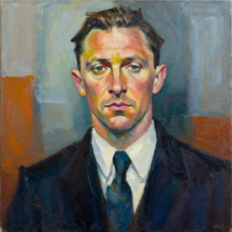 painting of tom hardy in the style of abstract