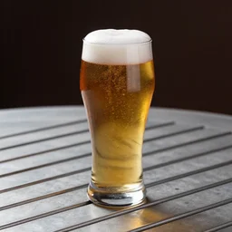 an iron fluid beer glass, with iron bars on a metal table, product photography, high - resolution, profesional, trending on artstation