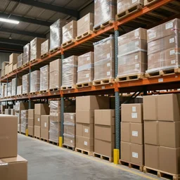a picture of a warehouse full of boxes