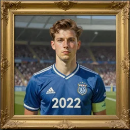 baroque painting of 'Football Manager 2022'
