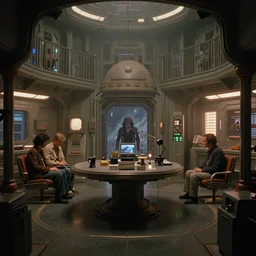 wes anderson cinematography, cosmic horror, scene from a wes anderson film, alien 1 9 7 9, ornate highly detailed space station interior, blade runner 2 0 4 9, horror, atmospheric haze, film. film still, 1 6 mm cinematography. todd hido, gregory crewdson, edward hopper