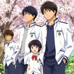 boy's love anime high school spring noon scene, high detail concept art, perfect proportions fine face, tall handsome guys, romantic undertones, avant designer uniform, vivid colors, realistic shaded lighting poster fantasy art kazue kato, katsuhiro, jeremy lipking and michael germash, makoto shinkai, loish, best selling artist