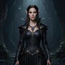 perfectly centered portrait of drow elf sandra bullock, 8k resolution, dark fantasy,, symmetry, awe, masterpiece, Pixiv ranking top,