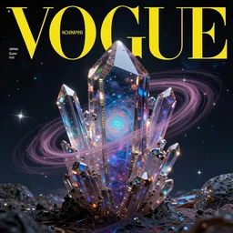 Cosmic spacetime crystal that can peer into minds, cosmic dmt art, national geographic, Vogue magazine top art pieces rendered in HD by the british museum, piece curated by James Gunn. Award winning controversial art/reality fusion.