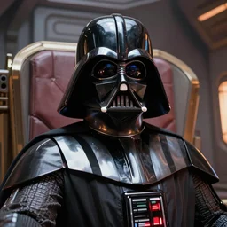Selfie of Darth Vader on the Death Star, throne room
