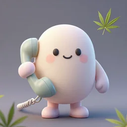 portrait of a mochi telephone character on cannabis. octane kawaii 4 k render by eyvind earle