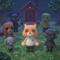 a cursed image of animal crossing characters if they were in the game silent hill