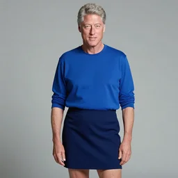 bill clinton has a miniskirt on