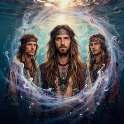 hippie gypsy, chaotic liquid smoke vortex, portrait, by petros afshar, ross tran, tom whalen, peter mohrbacher, smokey water scenery, bubbles, radiant light