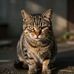 angry tabby cat