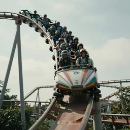going down a rollercoaster, cinematic