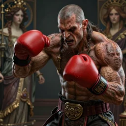 steve harvey as balrog from street fighter, boxing gloves, punching air, ultra realistic, concept art, intricate details, eerie, highly detailed, photorealistic, octane render, 8 k, unreal engine. art by artgerm and greg rutkowski and magali villeneuve and alphonse mucha
