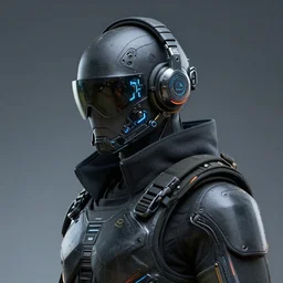 cyberpunk mercenary wearing a cyberpunk headset and military gear, by rhads and paul lehr, xf iq 4, f / 1. 4, iso 2 0 0, 1 / 1 6 0 s, 8 k, raw, featured in artstation, octane render, cinematic, elegant, intricate, 8 k