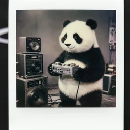 detailed medium format photo, polaroid still from tarkovsky movie, a human trash panda character, holding a box of cables and standing next to old electronic equiptment, haze, high production value, intricate details, 8 k resolution, hyperrealistic, hdr, photorealistic, high definition, technicolor, award - winning photography, masterpiece, black and white