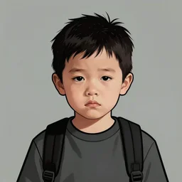 a digital art illustrated portrait of a jaded 2 2 - year old gen z student in the style of banksy
