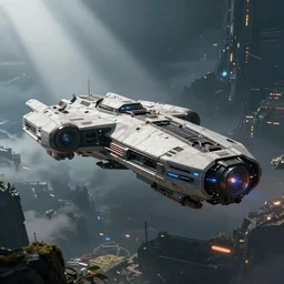 cyberpunk spaceship by kirokaze