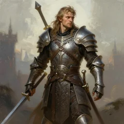 a paladin in the style of leonard boyarsky in the style of Frank Frazetta trending on artstation deviantart Pinterest detailed realistic HD 8k High Resolution