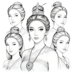 4 k detailed and intricate linework portrait of the beautiful princess of phuket, an ultrafine illustration by kittichai rueangchaichan, irakli nadar, pastel colors, 3 d rendered, global illumination, radiant light