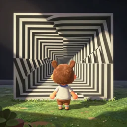 M.C. Escher optical illusion, Animal Crossing: New Horizons