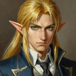 detailed painting of ganondorf from legend of zelda, as an elegant gentleman, highy detailed face, high quality suit, style of pino daeni, intricate, soft lighting, beautiful art h 6 4 0