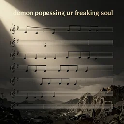 graphic score for a piece of music called a demon possessing ur freaking soul