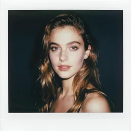 beautiful portrait woman, beautiful polaroid photo