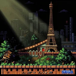 Japanese horror movie as a Sega Mega Drive Genesis sidescroller game