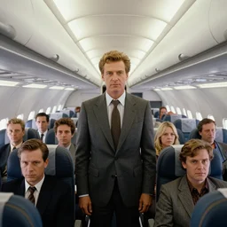 full airplane cabin, 1 9 8 0 s, wlop, steve argyle, ilya kuvshinov, ralph horsley, rossdraw, mark ryden, sophie anderson, lilia alvarado, tom chambers