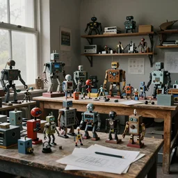 (((((((((((cluttered inventors workshop full of robots and inventions))))))))))) . muted colors. by Jean-Baptiste Monge !!!!!!!!!!!!!!!!!!!!!!!!!!!!!!!!!!!!!!!!