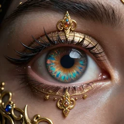 The eye of god Rah, intricate, ornate, photorealistic, ultra detailed, octane render, high definition, depth of field, bokeh, 8k, artstation