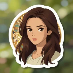 cute megan fox sticker design, natural lighting, path traced, highly detailed, high quality, digital painting, by don bluth and ross tran and studio ghibli and alphonse mucha, artgerm