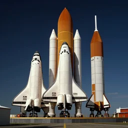 a combination of the space shuttle and the Saturn V