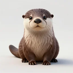 cute otter, geof darrow, concept art, digital, highly detailed, eddotorial illustration, matte print