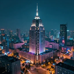 stereotypical ukrainian city, cyberpunk