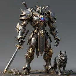 mecha king of wolves, elden ring, by artgerm, by karol, trending on artstation, octane render
