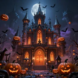 halloween celebration, volumetric lighting, 8 k octane beautifully detailed render, post - processing, extremely hyper - detailed, intricate, epic composition, cinematic lighting, masterpiece, trending on artstation, detailed detailed detailed, masterpiece, stunning art by anders zorn, wonderful masterpiece by greg rutkowski, beautiful cinematic light,